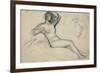 Seated Female Nude, 1881-Pierre Puvis de Chavannes-Framed Giclee Print