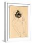 Seated Female Nude, 1912-Egon Schiele-Framed Giclee Print