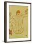 Seated Female Nude, Back View, 1915-Egon Schiele-Framed Giclee Print