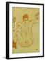 Seated Female Nude, Back View, 1915-Egon Schiele-Framed Giclee Print