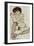 Seated Female Nude, Elbows Resting on Right Knee, 1914-Egon Schiele-Framed Giclee Print