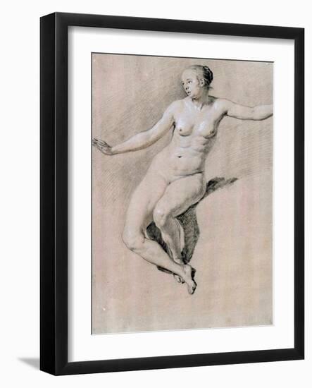 Seated Female Nude (Sanguine Et Chalk)-Adriaen van de Velde-Framed Giclee Print