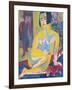 Seated Female Nude. Study, Ca 1921-1923-Ernst Ludwig Kirchner-Framed Giclee Print