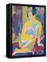 Seated Female Nude. Study, Ca 1921-1923-Ernst Ludwig Kirchner-Framed Stretched Canvas