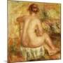 Seated Female Nude, View from Behind; Femme Nue Assise, Vue de Dos, 1917-Pierre-Auguste Renoir-Mounted Giclee Print