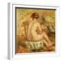 Seated Female Nude, View from behind-Pierre-Auguste Renoir-Framed Premium Giclee Print
