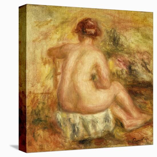 Seated Female Nude, View from behind-Pierre-Auguste Renoir-Stretched Canvas