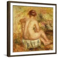 Seated Female Nude, View from behind-Pierre-Auguste Renoir-Framed Giclee Print