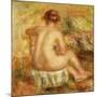 Seated Female Nude, View from behind-Pierre-Auguste Renoir-Mounted Giclee Print