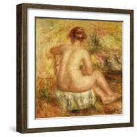 Seated Female Nude, View from behind-Pierre-Auguste Renoir-Framed Giclee Print