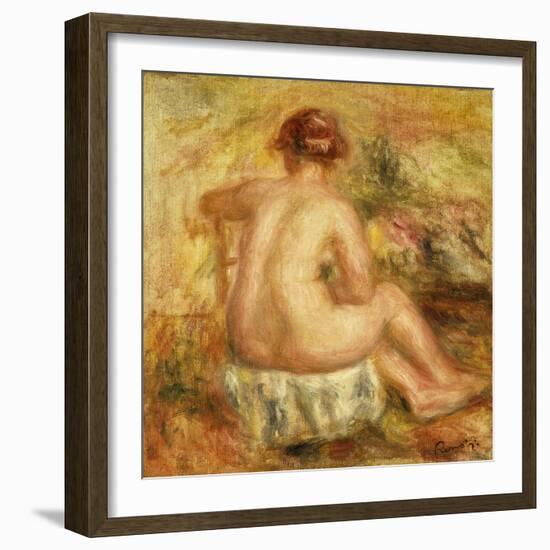 Seated Female Nude, View from behind-Pierre-Auguste Renoir-Framed Giclee Print