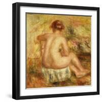 Seated Female Nude, View from behind-Pierre-Auguste Renoir-Framed Giclee Print