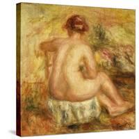 Seated Female Nude, View from behind-Pierre-Auguste Renoir-Stretched Canvas