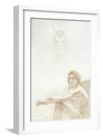 Seated Female Nude with Ghostly Female Figure in the Background, 1897-Armand Rassenfosse-Framed Giclee Print