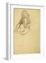 Seated Female Nude-Gustav Klimt-Framed Giclee Print