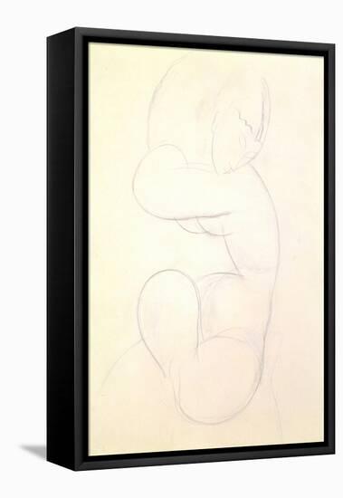 Seated Female Nude-Amedeo Modigliani-Framed Stretched Canvas