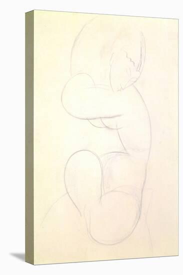 Seated Female Nude-Amedeo Modigliani-Stretched Canvas