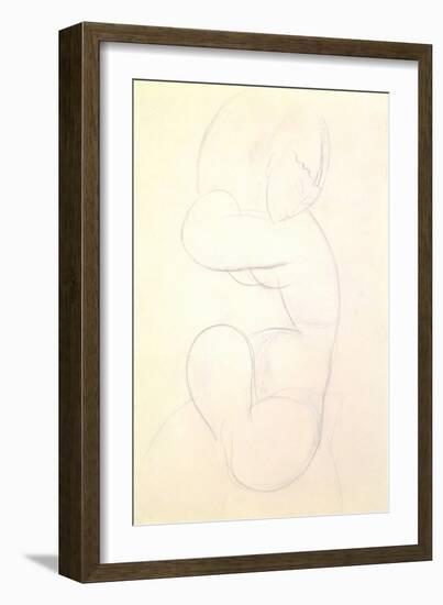 Seated Female Nude-Amedeo Modigliani-Framed Giclee Print