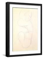 Seated Female Nude-Amedeo Modigliani-Framed Giclee Print