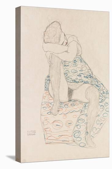 Seated Figure, 1910-Gustav Klimt-Stretched Canvas