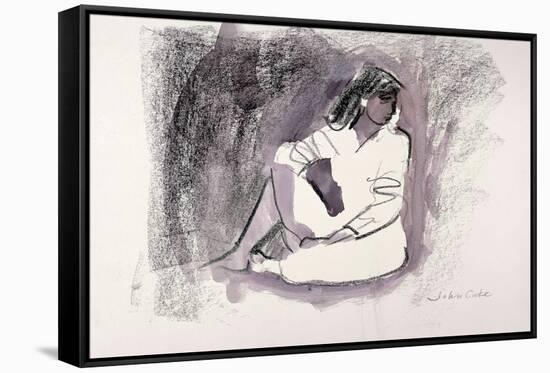 Seated Figure, 1999-John Cooke-Framed Stretched Canvas