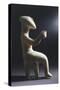 Seated Figure Holding Glass Statue, Greece, Cycladic Culture, 3rd Millennium BC-null-Stretched Canvas