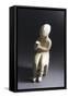 Seated Figure Holding Glass Statue, Greece, Cycladic Culture, 3rd Millennium BC-null-Framed Stretched Canvas