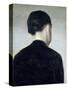 Seated Figure, Seen from Behind (Anna Hammershoi) 1884-Vilhelm Hammershoi-Stretched Canvas