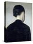 Seated Figure, Seen from Behind (Anna Hammershoi) 1884-Vilhelm Hammershoi-Stretched Canvas