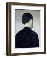 Seated Figure, Seen from Behind (Anna Hammershoi) 1884-Vilhelm Hammershoi-Framed Giclee Print