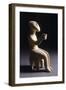 Seated Figure Statue, Greece, Cycladic Civilization, 3500-1050 BC-null-Framed Giclee Print