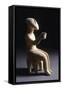 Seated Figure Statue, Greece, Cycladic Civilization, 3500-1050 BC-null-Framed Stretched Canvas