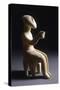 Seated Figure Statue, Greece, Cycladic Civilization, 3500-1050 BC-null-Stretched Canvas
