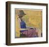 Seated Figure with Hat, 1967-Richard Diebenkorn-Framed Art Print