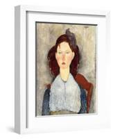 Seated Girl (Fillette Assise), 1918-Amadeo Modigliani-Framed Giclee Print