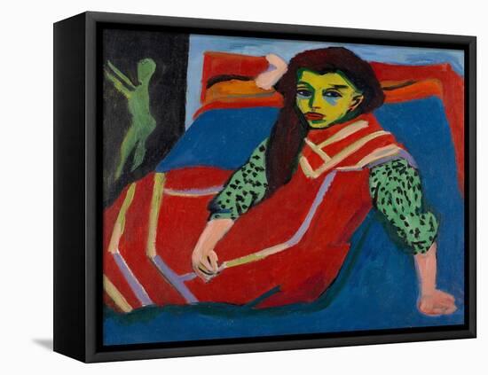 Seated Girl (Fränzi Fehrmann), 1910-Ernst Ludwig Kirchner-Framed Stretched Canvas