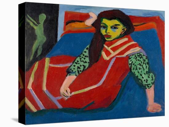 Seated Girl (Fränzi Fehrmann), 1910-Ernst Ludwig Kirchner-Stretched Canvas