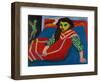 Seated Girl (Fränzi Fehrmann), 1910-Ernst Ludwig Kirchner-Framed Giclee Print