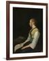 Seated Girl in Peasant Costume, c. 1650-60-Gerard ter Borch or Terborch-Framed Giclee Print