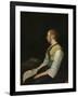 Seated Girl in Peasant Costume, c. 1650-60-Gerard ter Borch or Terborch-Framed Giclee Print