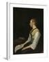 Seated Girl in Peasant Costume, c. 1650-60-Gerard ter Borch or Terborch-Framed Giclee Print