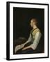 Seated Girl in Peasant Costume, c. 1650-60-Gerard ter Borch or Terborch-Framed Giclee Print