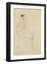 Seated Girl with a Bow in Her Hair, 1909-Egon Schiele-Framed Giclee Print