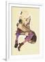 Seated Girl with Striped Stockings; Sitzendes Madchen Mit Gestreiften Strumpfen, 1910-Egon Schiele-Framed Giclee Print