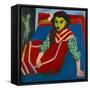Seated Girl-Ernst Ludwig Kirchner-Framed Stretched Canvas