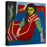 Seated Girl-Ernst Ludwig Kirchner-Stretched Canvas