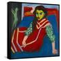 Seated Girl-Ernst Ludwig Kirchner-Framed Stretched Canvas