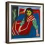 Seated Girl-Ernst Ludwig Kirchner-Framed Giclee Print