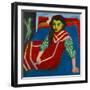 Seated Girl-Ernst Ludwig Kirchner-Framed Giclee Print