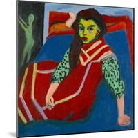 Seated Girl-Ernst Ludwig Kirchner-Mounted Giclee Print